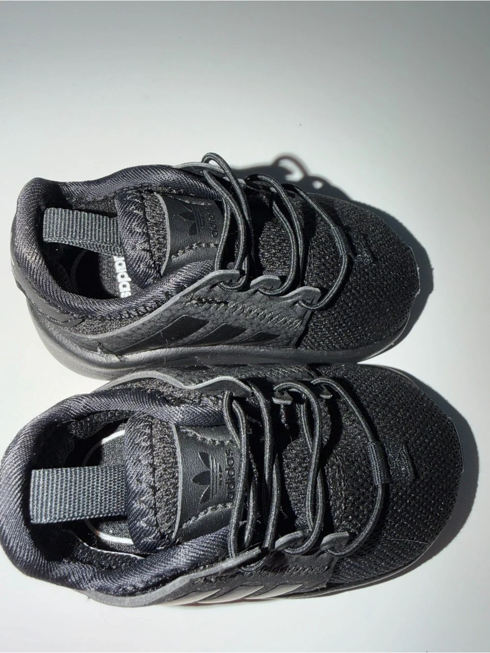 adidas Kids (infant) Black Mesh Lace-Up elastic Sneakers
